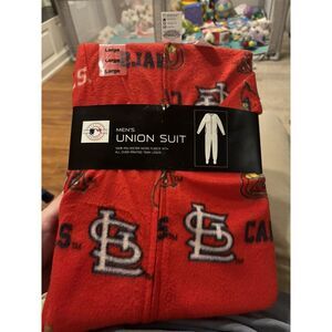 New St. Louis Cardinals College Concepts MLB‎ Adult One Piece Flannel Pajamas